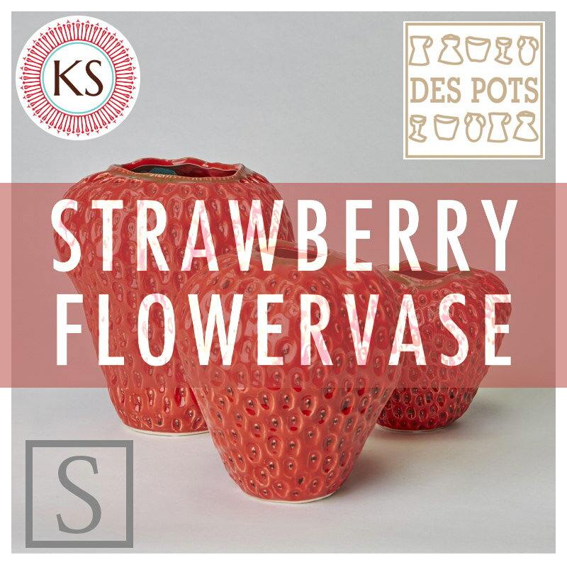 Despots Strawberry Flowervas デスポッツ いちご型フラワーベースsサイズ K S International Trading Official Shop